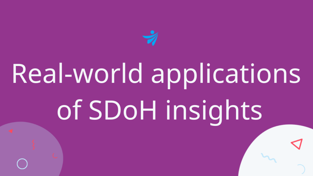 Blog post graphic: real world applications of SDoH insights