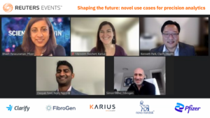 reuters events session recording - shaping the future: novel use cases for precision analytics with Clarify Health, Fibrogen, Karius, Novo Nordisk, Pfizer