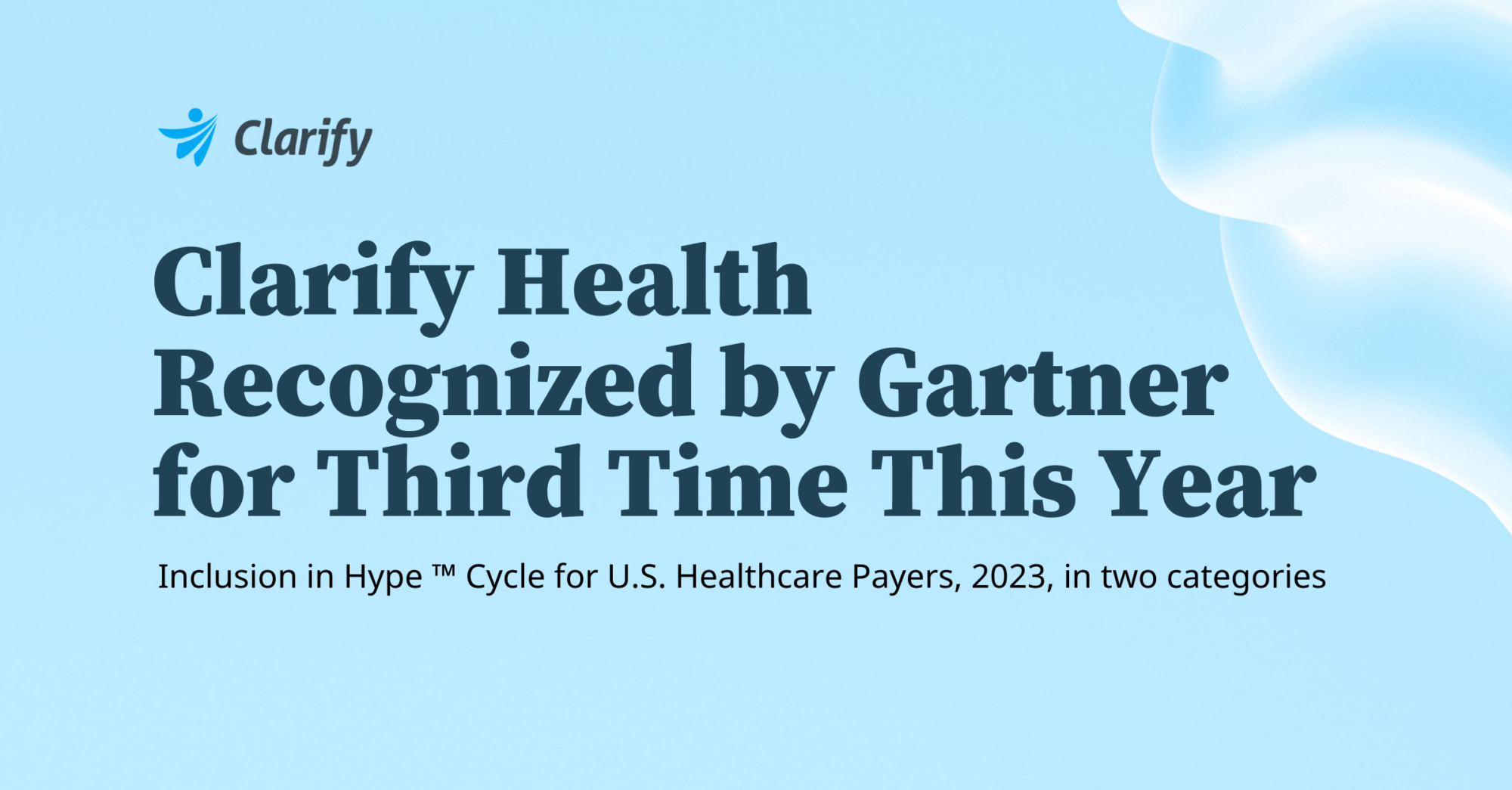 Thumbnail for Clarify Health Recognized in the Gartner® Hype Cycle™ for U.S. Healthcare Payers, 2023 in Two Categories